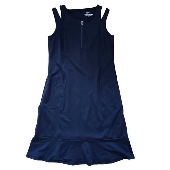J Jill Fit Sleeveless Knit Sport Mini Dress Navy Size XS Athleisure Tenniscore - Picture 1 of 8